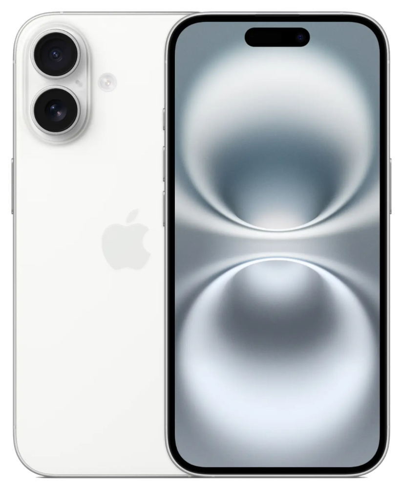 Apple iPhone 16 SIM + eSIM, 128 Гб, Белый (Без RuStore)