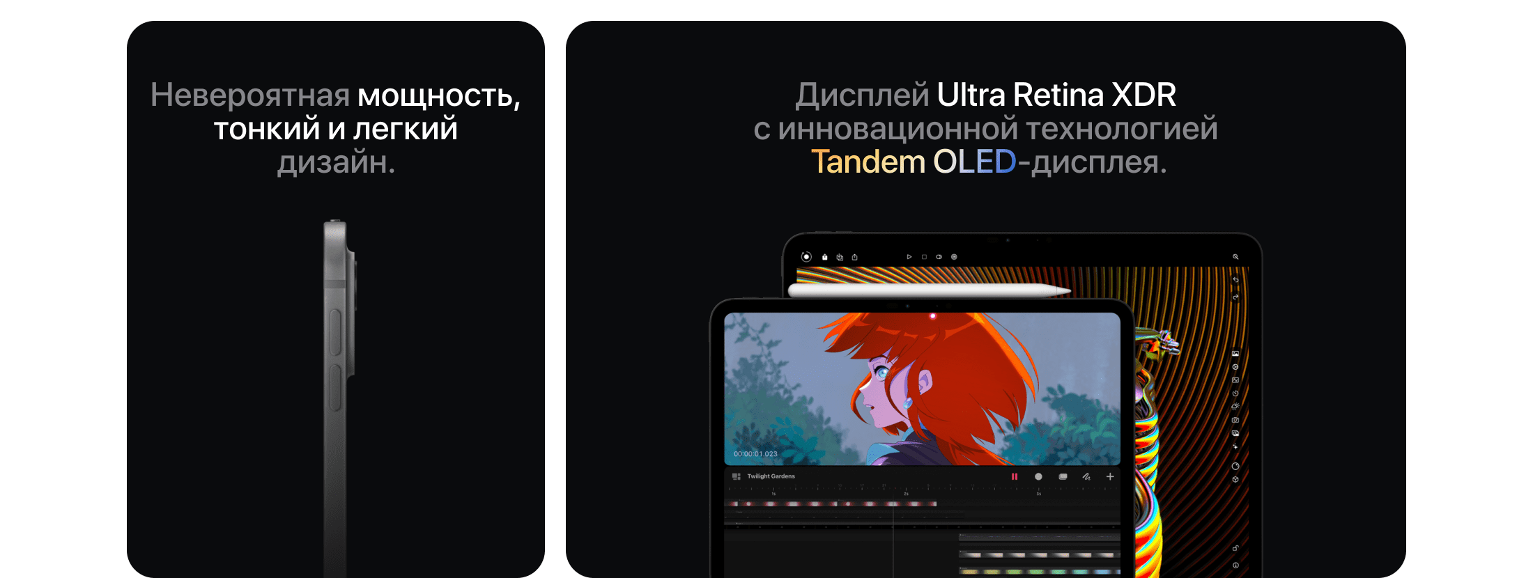 Apple iPad Pro M4 (2024) 13" дюймов, wi-fi+cellular, 512 Гб, Чёрный космос (Без RuStore) - 2