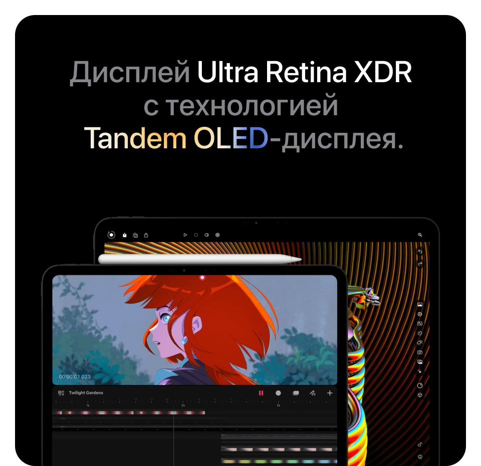 Apple iPad Pro M4 (2024) 13" дюймов, wi-fi+cellular, 512 Гб, Чёрный космос (Без RuStore) - 9