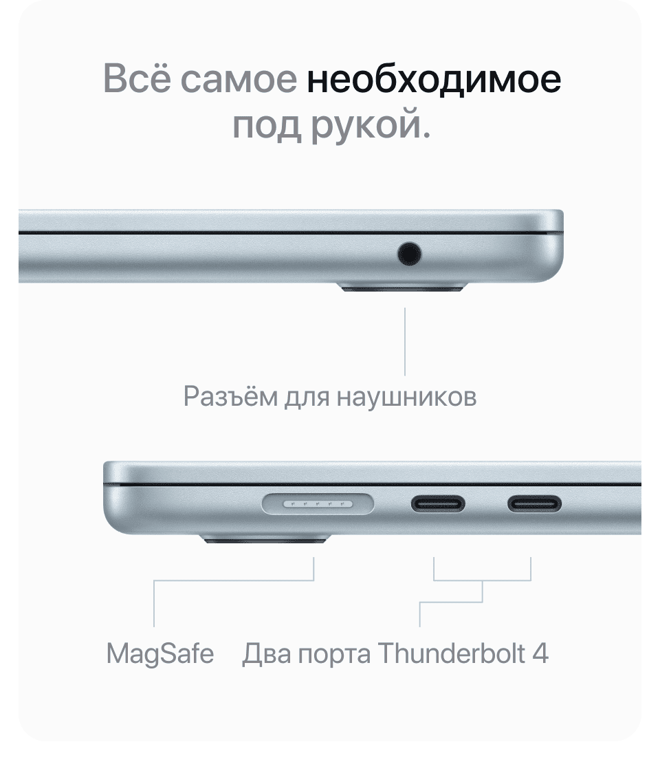 Apple MacBook Air 13" (M4, 2024), 32 Гб/1 Тб, Небесно-голубой - 20