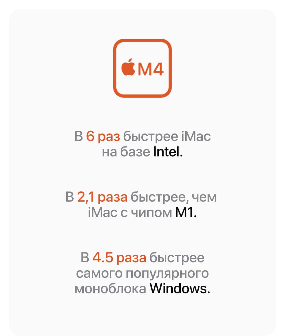 Apple iMac 24" Retina 4,5K, M4, 10 CPU, 32 Гб/2 Тб, Желтый - 15