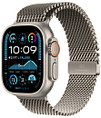 Apple Watch Ultra 2, 49 мм, корпус из титана цвета Титановый бежевый, ремешок Milanese, цвет бежевый, L