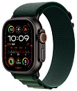 Apple Watch Ultra 2, 49 мм, корпус из титана цвета Чёрный (Black Titanium), ремешок Alpine, цвет зеленый, M