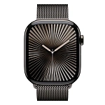 Apple Watch Series 10, 46 мм, корпус из алюминия цвета Графит, ремешок Milanese, цвет графит, S/M