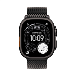 Apple Watch Ultra 3, 49 мм, корпус из титана цвета Чёрный (Black Titanium), ремешок Milanese, цвет черный, S
