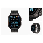 Apple Watch Ultra 2, 49 мм, корпус из титана цвета Чёрный (Black Titanium), ремешок Trail, цвет синий, M/L