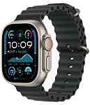 Apple Watch Ultra 2, 49 мм, корпус из титана цвета Титановый бежевый, ремешок Ocean, цвет черный