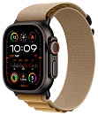 Apple Watch Ultra 2, 49 мм, корпус из титана цвета Чёрный (Black Titanium), ремешок Alpine, цвет оливковый, L