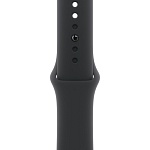 Apple Watch Series 11, 46 мм, корпус из алюминия цвета Серый космос, ремешок спортивный, цвет черный, S/M