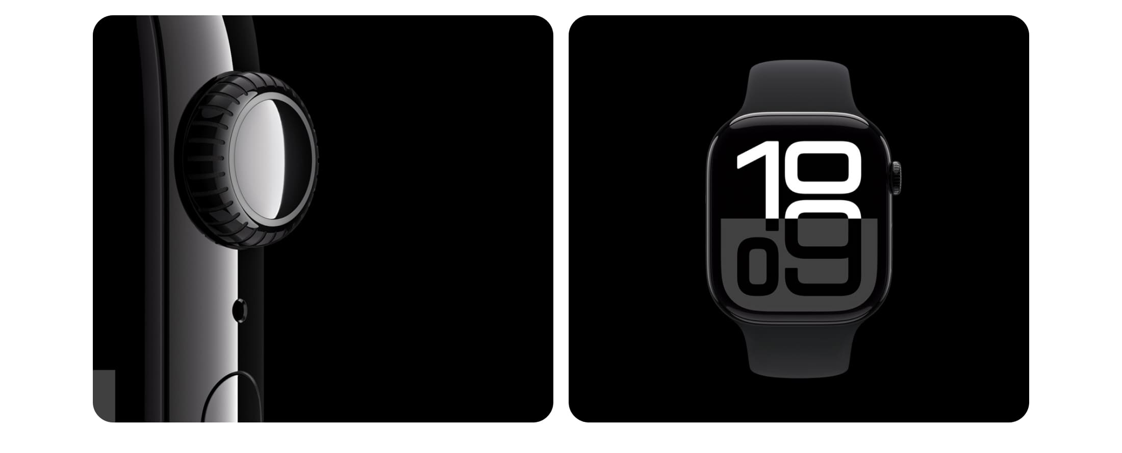 Apple Watch Series 10, 46 мм, корпус из алюминия цвета Чёрный глянец, ремешок спортивный, цвет чёрный (black titanium), S/M - 6