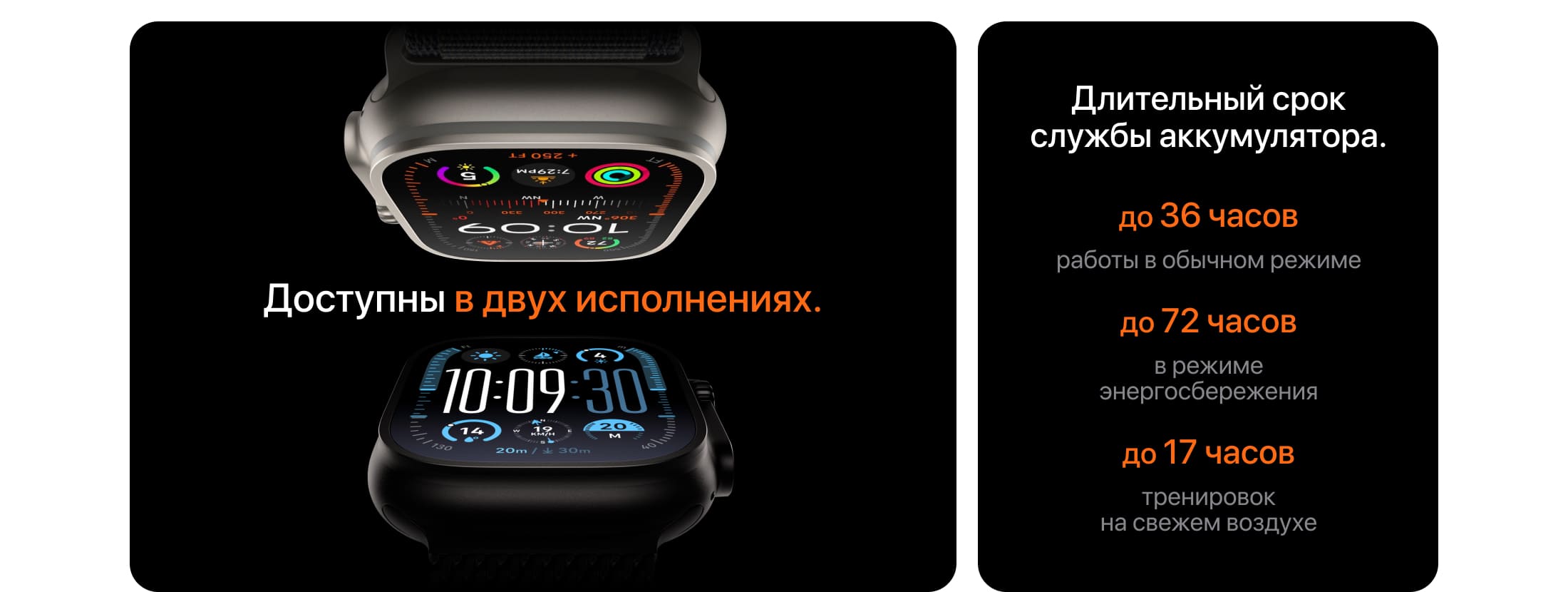 Apple Watch Ultra 2, 49 мм, корпус из титана цвета Чёрный (Black Titanium), ремешок Alpine, цвет тёмно-синий - 2
