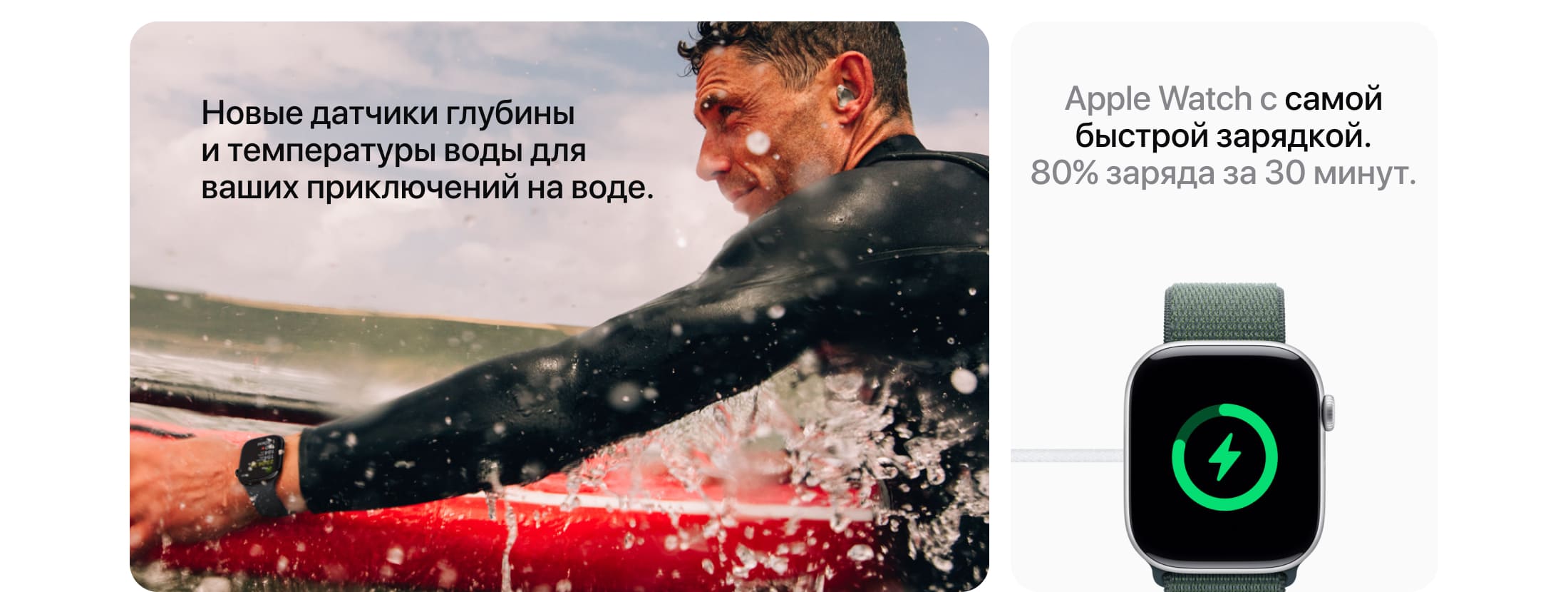 Apple Watch Series 10, 46 мм, корпус из алюминия цвета Чёрный глянец, ремешок спортивный, цвет чёрный (black titanium), S/M - 3