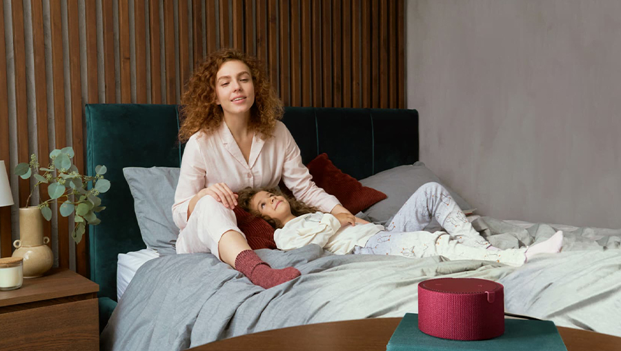 Умная колонка Яндекс Станция Мини 2 с часами, cерый опал №3