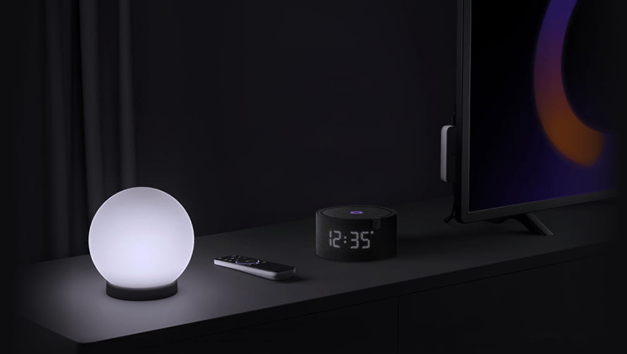 Умная колонка Яндекс Станция Мини 2 с часами, cерый опал №7